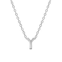 Elegant Letter Sterling Silver Pendant Necklace In Bulk sku image 20