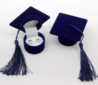 Preppy Style Doctoral Cap Flocking Jewelry Boxes main image 1