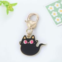 Cute Cat Metal Women's Bag Pendant Keychain sku image 2