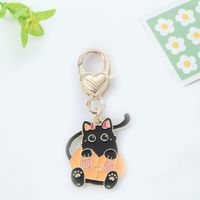 Cute Cat Metal Women's Bag Pendant Keychain sku image 1
