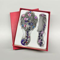 Vintage Style Peacock Butterfly Alloy Comd Mirror 1 Set sku image 9