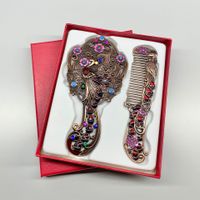 Vintage Style Peacock Butterfly Alloy Comd Mirror 1 Set sku image 7