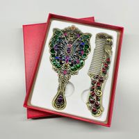 Vintage Style Peacock Butterfly Alloy Comd Mirror 1 Set sku image 11