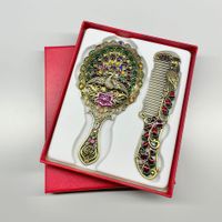 Vintage Style Peacock Butterfly Alloy Comd Mirror 1 Set sku image 14