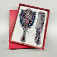 Vintage Style Peacock Butterfly Alloy Comd Mirror 1 Set sku image 12