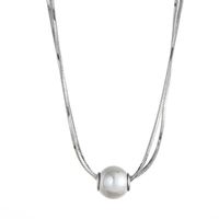 Modern Style Water Droplets Titanium Steel Necklace main image 4