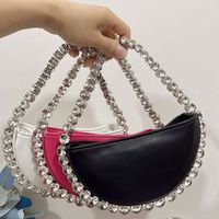 Women's All Seasons Pu Leather Solid Color Streetwear Semicircle Zipper Handbag main image 4