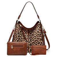 Women's All Seasons Pu Leather Leopard Streetwear Square Zipper Shoulder Bag sku image 9