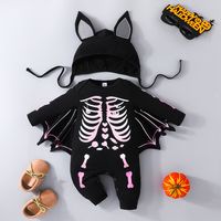 Casual Skeleton Printing Cotton Baby Rompers main image 1