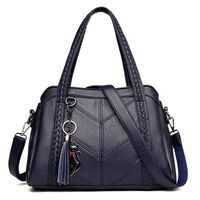 Women's All Seasons Pu Leather Solid Color Elegant Square Zipper Handbag sku image 3