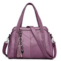 Frau Alle Jahreszeiten Pu-leder Einfarbig Elegant Quadrat Reißverschluss Handtasche sku image 2