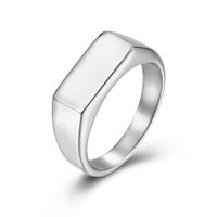 Wholesale Casual Classic Style Geometric Titanium Steel Rings sku image 3