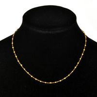 Simple Style Printing Stainless Steel Alloy Plating Gold Plated Necklace main image 5