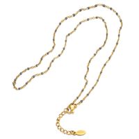 Simple Style Printing Stainless Steel Alloy Plating Gold Plated Necklace sku image 4