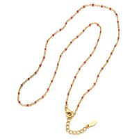 Simple Style Printing Stainless Steel Alloy Plating Gold Plated Necklace sku image 27