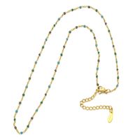 Simple Style Printing Stainless Steel Alloy Plating Gold Plated Necklace sku image 7