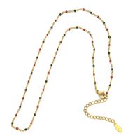 Simple Style Printing Stainless Steel Alloy Plating Gold Plated Necklace sku image 8