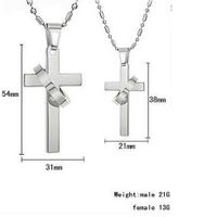 Simple Style Cross Stainless Steel Titanium Steel Plating Gold Plated Pendant Necklace main image 4