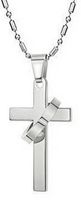 Simple Style Cross Stainless Steel Titanium Steel Plating Gold Plated Pendant Necklace sku image 2