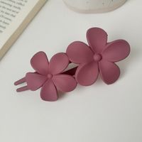 Simple Style Solid Color Flower Plastic Hair Clip sku image 6