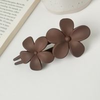 Simple Style Solid Color Flower Plastic Hair Clip sku image 4