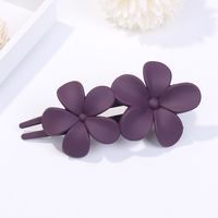 Simple Style Solid Color Flower Plastic Hair Clip sku image 8