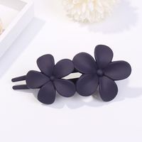 Simple Style Solid Color Flower Plastic Hair Clip sku image 9