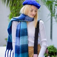Women's Sweet Color Block Polyester Scarf main image 6