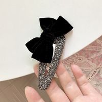 Elegant Sweet Bow Knot Metal Plating Inlay Rhinestones Hair Clip sku image 1