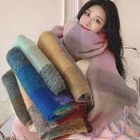 Women's Sweet Color Block Polyester Scarf main image 2
