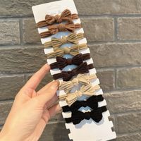 Einfacher Stil Einfarbig Bogenknoten Tuch Schleife Haargummi sku image 8