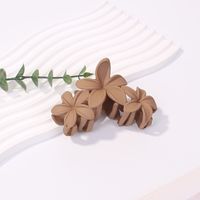 Cute Sweet Solid Color Flower Plastic Stoving Varnish Hair Claws sku image 17