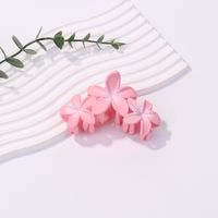 Cute Sweet Solid Color Flower Plastic Stoving Varnish Hair Claws sku image 19