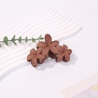 Cute Sweet Solid Color Flower Plastic Stoving Varnish Hair Claws sku image 18