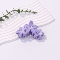 Cute Sweet Solid Color Flower Plastic Stoving Varnish Hair Claws sku image 24