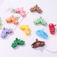 Cute Sweet Solid Color Flower Plastic Stoving Varnish Hair Claws main image 1