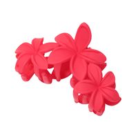 Cute Sweet Solid Color Flower Plastic Stoving Varnish Hair Claws main image 4