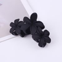 Cute Sweet Solid Color Flower Plastic Stoving Varnish Hair Claws sku image 16