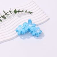 Cute Sweet Solid Color Flower Plastic Stoving Varnish Hair Claws sku image 25