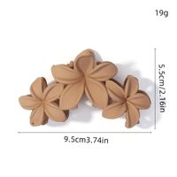 Cute Sweet Solid Color Flower Plastic Stoving Varnish Hair Claws main image 6