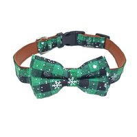 Christmas Pet Collar Bow Dog Collar Detachable Dog Leash Pet Tie Collar sku image 4