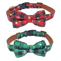 Christmas Pet Collar Bow Dog Collar Detachable Dog Leash Pet Tie Collar main image 1