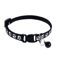 Pet Collar Dog Cat Single Footprint Bell Collar Cat Buckle Collar sku image 4