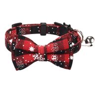 Pet Collar Christmas New Cat Bell Dog Harness Escapable Bow Collar Pet Supplies sku image 1