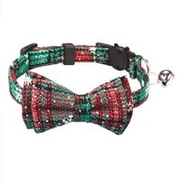 Pet Collar Christmas New Cat Bell Dog Harness Escapable Bow Collar Pet Supplies sku image 4