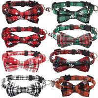 Pet Collar Christmas New Cat Bell Dog Harness Escapable Bow Collar Pet Supplies sku image 9