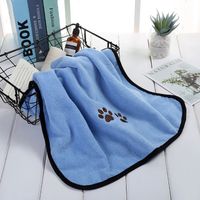 Pet Towel Water-absorbing Quick-drying Bath Towel  Dog Cat Bathrobe main image 4