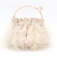 Satin Forging Solid Color Square Evening Bags sku image 3