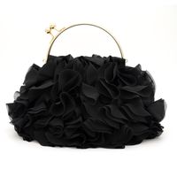 Satin Forging Solid Color Square Evening Bags sku image 1