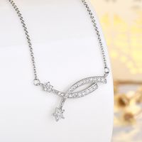 Casual Star Copper Plating Inlay Zircon 14k Gold Plated Necklace main image 5